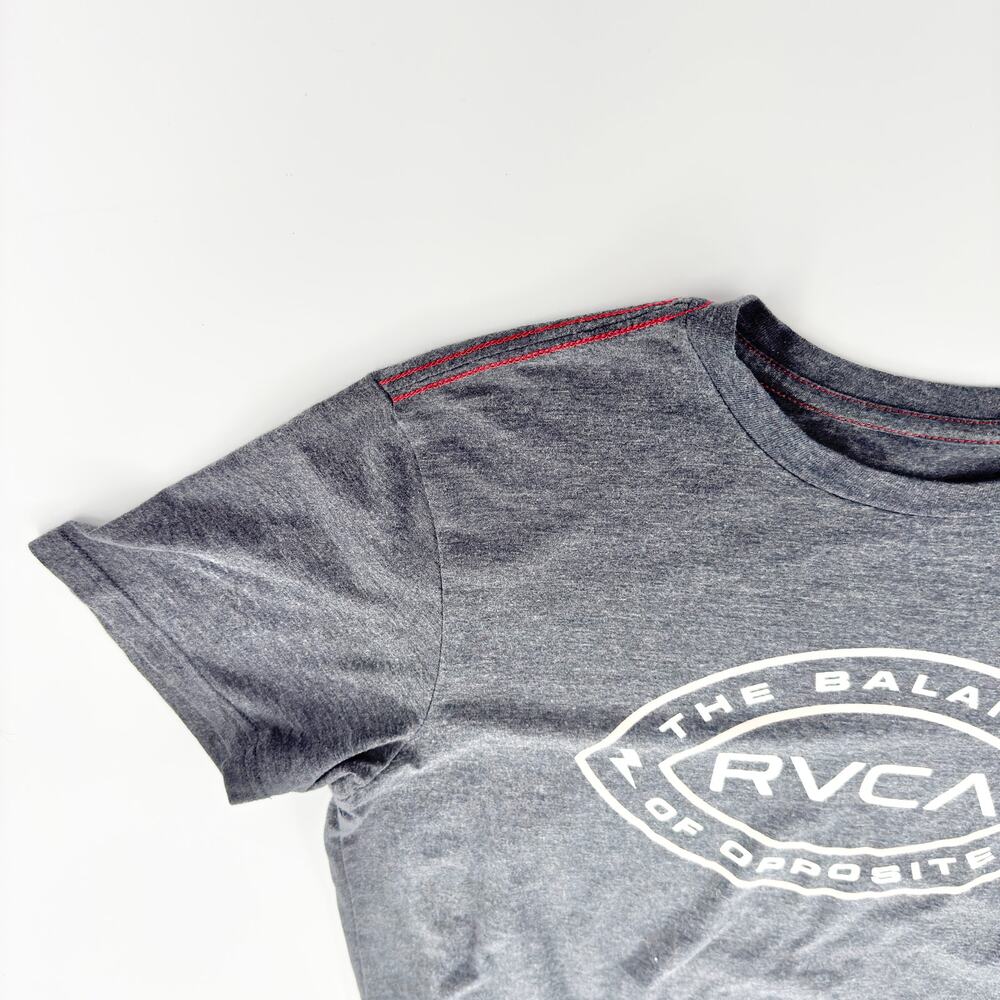 RVCA Men’s Medium Gray T-Shirt The Balance of Opposites Graphic Logo Vintage Dye - Picture 7 of 7